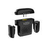 Mini micrófono inalámbrico con clip para collar, con cancelación de ruido y estuche de carga (negro)