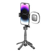 Palo selfie retráctil portátil con Bluetooth para teléfonos móviles, color: P15-H1 negro