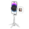 Palo selfie retráctil portátil con Bluetooth para teléfonos móviles, color: P15-H1 blanco
