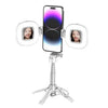 Palo selfie retráctil portátil con Bluetooth para teléfonos móviles, color: P15-H2 blanco
