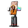 Gimbal para teléfono móvil con reconocimiento facial inteligente de IA, seguimiento panorámico y antivibración (Q02 con luces de relleno duales y control remoto)
