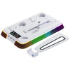 Base de refrigeración multifuncional con doble asa para PS5 Pro, PS5 Slim y PS5. Estilo: YH66S, estilo piano con luz blanca de colores.