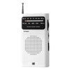 Radio portátil de bolsillo con puntero y canales FM/AM de banda completa (blanco)