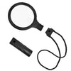 Lupa de mano de 5/10x con 30 LED y carga USB para el cuello, ideal para lectura y mantenimiento (negra)
