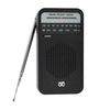 Radio portátil con puntero AM/FM de canal completo (negra)