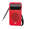 Radio portátil con puntero AM/FM de canal completo (roja)