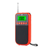 Radio portátil multibanda FM/AM/SW de alta sensibilidad con control de reloj. Especificaciones: Para la UE (rojo).