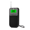 Radio portátil multibanda FM/AM/SW de alta sensibilidad con control de reloj. Especificaciones: Para la UE (negro).