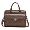 WEIXIER T616 Maletín de viaje para hombre, de gran capacidad, para documentos y portátil (marrón oscuro)