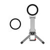Flymile - Trípode plegable para teléfono con diseño de mosquetón magnético y tornillo de 1/4 de pulgada (color metálico)