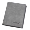 Baellerry D3082 Cartera corta para hombre con ranuras para tarjetas y tarjetero esmerilado (gris)