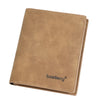 Baellerry D3082 Cartera corta para hombre con ranuras para tarjetas y tarjetero esmerilado (marrón)