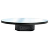 Espejo multiusos con disco giratorio eléctrico, alimentado por batería o USB, soporte para fotografía en vivo, tamaño: 25 cm, color negro