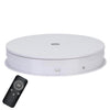 Bandeja giratoria con luz de control remoto, exhibición de naturaleza muerta, brillo ajustable, soporte para joyería, especificación: base blanca de 30 cm, luz blanca, enchufe directo