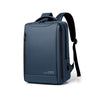 OUMANTU 2106-1 Mochila ligera para portátil de negocios, de gran capacidad, con carga USB, ideal para el trabajo, viajes y gimnasio (azul)