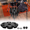 Soporte universal para micrófono con espacio para 8 micrófonos, compatible con la mayoría de trípodes (negro)
