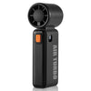 Ventilador portátil de alta velocidad para exteriores con pantalla digital WH14 (negro)