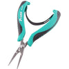 Alicates de punta plana de acero inoxidable ProsKit PM-396H, sin dientes, de precisión, para electrónica (verde)