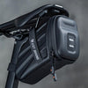 Bolsa rígida para sillín de bicicleta WEST BIKING con tiras reflectantes y soporte para luz trasera (negra)