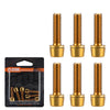 WEST BIKING - Juego de 6 tornillos para potencia de bicicleta de montaña (M5 x 18 mm, con revestimiento de titanio) (dorados)