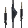 Cable de audio trenzado de 2 m para auriculares para juegos Logitech Astro A10/A40/A30, estilo: botón negro