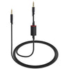 Cable de audio trenzado para auriculares para juegos Logitech Astro A10/A40/A30, estilo cuadrado negro.