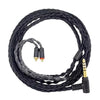 Cable de actualización para auriculares MMCX de cobre monocristalino de 8 núcleos, chapado en plata, de 1,2 m, para Shure SE215/SE535/SE846/UE900, color negro, balance de 4,4 mm.