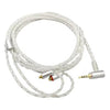 Cable de actualización para auriculares MMCX de cobre monocristalino de 8 núcleos, chapado en plata, de 1,2 m, para Shure SE215/SE535/SE846/UE900, color transparente, balance de 2,5 mm.