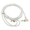 Cable de actualización para auriculares MMCX de cobre monocristalino de 8 núcleos, chapado en plata, de 1,2 m, para Shure SE215/SE535/SE846/UE900, color transparente, estéreo de 3,5 mm.