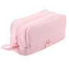 Estuche Angoo para estudiantes, de cuatro capas, resistente al agua y al desgaste (rosa)