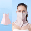 Máscara solar integral WEST BIKING para el cuello, de seda helada, con protección UV, para ciclismo, talla única (rosa)