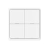 Interruptor de escena inalámbrico para casa inteligente con grafiti, temporizador de aplicación, interruptor inteligente adhesivo de 4 botones (blanco, sin batería)