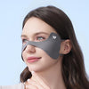 Mascarilla facial protectora solar para exteriores WEST BIKING, de seda helada, sin costuras, con diseño de mariposa, talla única (gris oscuro)