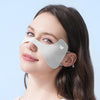 Mascarilla facial protectora solar para exteriores WEST BIKING, con protección ocular, de seda helada, sin costuras, con diseño de mariposa, talla única (gris)