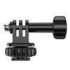 Adaptador de zapata fría VRIG AC24 1/4 para cámara de acción, base de zapata fría F, trípode externo para cámara (negro)