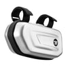 Estuche rígido para gafas de bicicleta WEST BIKING, bolsa para el tubo superior, bolsa portátil para manillar (gris plateado)