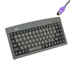 Teclado Little Kangaroo DS-3000 de 88 teclas con cable y anillo magnético para ordenador portátil, industrial y de oficina. Especificaciones: PS2.