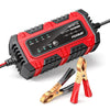 Cargador de batería inteligente FOXSUR de 6 V/12 V y 1,5 A, mantenedor de batería de plomo-ácido de 4 Ah a 30 Ah para motocicleta, coche y ATV, enchufe de la UE.