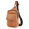 Bolso de hombro vintage de piel auténtica para hombre Bull Captain (marrón)