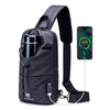 Bolso bandolera Oxford BULL CAPTAIN para botella deportiva (líneas blancas)