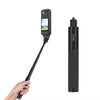 Flymile - Mini palo selfie invisible de 16,5-73,5 cm para cámaras panorámicas, con mango metálico antivibración, monopié selfie extensible de bolsillo (negro)