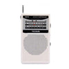 Radio portátil de bolsillo TECSUN R-218 FM/AM/Campus, con dial analógico. Especificaciones: Estándar, sin batería (blanca).