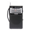 Radio portátil de bolsillo TECSUN R-218 FM/AM/Campus, con dial analógico. Especificaciones: Estándar, sin batería (Negro).