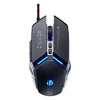Ratón USB con cable Inphic W-02 para juegos, con iluminación y macroprogramación (negro)