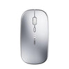 Ratón inalámbrico Bluetooth trimodo Inphic M1 PRO, recargable, silencioso y con indicador de nivel de batería (plateado)