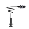 Soporte flexible para cámara de seguridad sin taladros con clip para monitor de bebé/cámara web (negro)