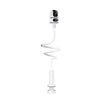 Soporte flexible para cámara de seguridad sin taladros con clip para monitor de bebé/cámara web (blanco)
