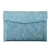 Bolsa para documentos A4 de PU de doble capa, maletín para portátil de 14 pulgadas, organizador de archivos para material escolar de oficina (azul)