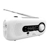 Radio meteorológica solar de emergencia SOS con manivela, sin pilas, tamaño: versión europea (blanco)