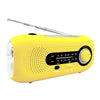 Radio meteorológica solar de emergencia SOS con manivela, sin pilas, versión europea (amarilla)